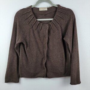 Charlie & Robin Anthropologie Sweater Cardigan Women's S Brown Long Sleeve